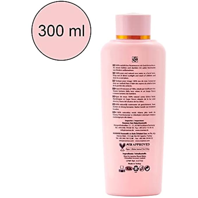 Rosense ROSEWATER 100% NATURAL VEGAN 300 ML - Image 2